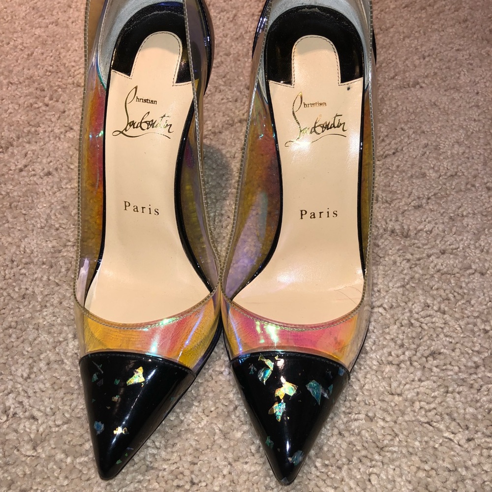 Christian Louboutin debout pvc heels